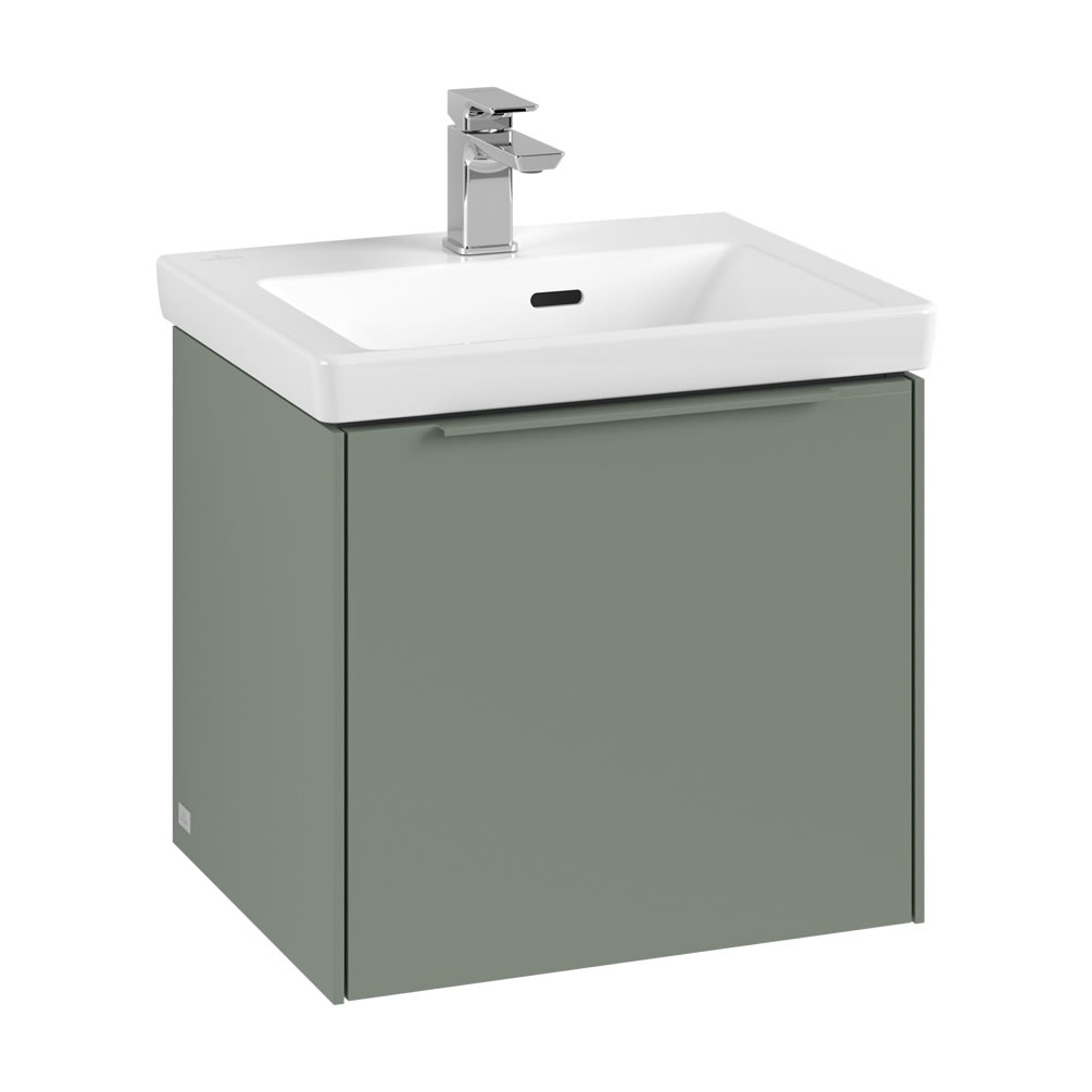 Cutout image of Villeroy & Boch Subway 3.0 Soft Green 500mm Wall-Hung Basin Vanity Unit